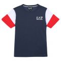 Boys Indigo Colourblock S/s T Shirt 105496 by EA7 from Hurleys
