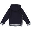 Boys Navy Branded Hooded Zip Sweat Top 28407 by BOSS from Hurleys