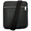 Mens Black Multi Logo Messenger Bag 61358 by Armani Jeans from Hurleys