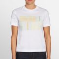 Womens Bright White Multi Logo Straight S/s T Shirt 42924 by Calvin Klein from Hurleys