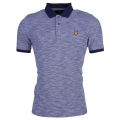 Mens Navy Oxford Slub S/s Polo Shirt 8787 by Lyle & Scott from Hurleys