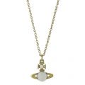 Womens Gold/White Isabelitta Bas Relief Pendant Necklace 82493 by Vivienne Westwood from Hurleys