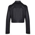 Womens Black Coated Short Jacket 37162 by Emporio Armani from Hurleys