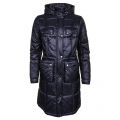 Womens Black Fairing Quilted Parka