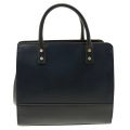 Womens Navy Textured Leather Square Daphne Bag 72753 by Lulu Guinness from Hurleys