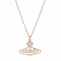 Womens Pink Gold Thin Lines Flat Orb Pendant Necklace 9881 by Vivienne Westwood from Hurleys