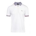 Athleisure Mens White Philix Zip Collar S/s Polo Shirt 99643 by BOSS from Hurleys