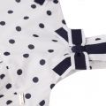 Infant White/Navy Polka Dot & Bows Dress 40098 by Mayoral from Hurleys