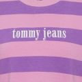 Womens Hyacinth/Lilac Logo Stripe S/s T Shirt 43612 by Tommy Jeans from Hurleys