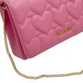 Womens Pink Heart Quilted Crossbody Bag 86337 by Love Moschino from Hurleys