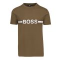 Mens Green Beach Chest Logo Slim Fit S/s T Shirt 92285 by BOSS from Hurleys