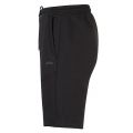 Athleisure Mens Black Headlo Curved Sweat Shorts 108308 by BOSS from Hurleys
