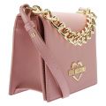 Womens Light Pink Heart Chain Small Crossbody Bag 57906 by Love Moschino from Hurleys