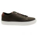 Mens Black Duuke Leather Trainers 17173 by Ted Baker from Hurleys