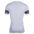 Mens Light Grey Melange Stripe Sleeve S/s Tee Shirt 7825 by Franklin + Marshall from Hurleys
