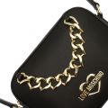 Womens Black Heart Chain Camera Bag 88994 by Love Moschino from Hurleys