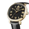 Womens Black/Gold Mayfair Leather Watch 44361 by Vivienne Westwood from Hurleys