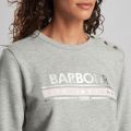 Womens Light Grey Marl Rally Overlayer Sweat Top 56329 by Barbour International from Hurleys