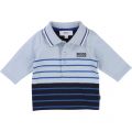 Baby Blue Stripe L/s Polo Shirt 13160 by BOSS from Hurleys