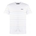 Mens White Disc Stripe S/s T Shirt 34045 by Barbour International from Hurleys