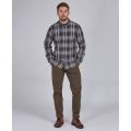 Mens Dark Petrol Beck Check L/s Shirt 83069 by Barbour Steve McQueen Collection from Hurleys