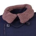 Mens Blue Double Breasted Shearling Collar Coat 61203 by Armani Jeans from Hurleys