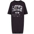 Womens Black Varsity T Shirt Dress 35193 by Love Moschino from Hurleys