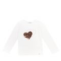 Girls Natural/Nude Sequin Heart L/s T Shirt & Skirt Set 48398 by Mayoral from Hurleys