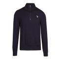 Mens Navy Zebra Half Zip Knitted Top 48589 by PS Paul Smith from Hurleys