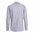 Mens Grey/Blue Kason Small Check Slim Fit L/s Shirt 51684 by HUGO from Hurleys