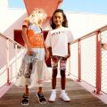Girls Off White Colour Logo S/s T Shirt 102579 by Kenzo from Hurleys