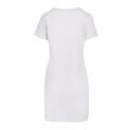Womens Optical White Rubber Heart T-Shirt Dress