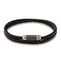 Mens Brown Double Wrap Braided Bracelet 94838 by Tommy Hilfiger from Hurleys
