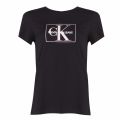 Womens Black Outline Monogram Slim S/s T Shirt 28904 by Calvin Klein from Hurleys