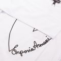 Womens White Embroidered Heart L/s T Shirt 29074 by Emporio Armani from Hurleys