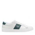Mens White/Green Zach Zebra Trainers 100592 by PS Paul Smith from Hurleys