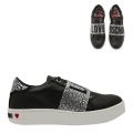 Womens Black Jewel Strap Trainers 43062 by Love Moschino from Hurleys