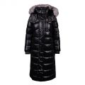 Womens Black PL Mercury Quilted Hooded Coat
