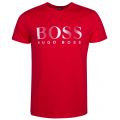 Mens Medium Red Big Logo Beach S/s T Shirt 23440 by BOSS from Hurleys
