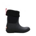 Womens Black Original Roll Top Sherpa Wellington Boots 99334 by Hunter from Hurleys