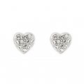 Womens Silver Pave Crystal Heart Earrings 18345 by Ted Baker from Hurleys
