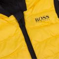 Toddler Yellow Branded Hooded Gilet 45597 by BOSS from Hurleys