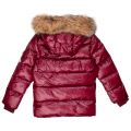 Kids Burgundy Authentic Fur Shiny Jacket (8yr+) 13876 by Pyrenex from Hurleys
