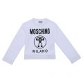 Girls White Diamond Couture Sweat Top 105550 by Moschino from Hurleys