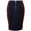 Womens Navy Queeny Scallop Lace Edge Pencil Skirt 62113 by Ted Baker from Hurleys