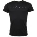 Mens Black Chest Logo S/s Tee Shirt 27237 by Armani Jeans from Hurleys