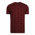 Mens Red Flock Eagle S/s T Shirt 45675 by Emporio Armani from Hurleys
