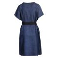 Womens Dark Blue Chambray Belted Dress 55376 by Emporio Armani from Hurleys
