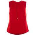 Womens Bright Red Natalle Crepe Sleeveless Bow Top