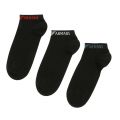 Mens Black Logo 3 Pack Trainer Socks 106543 by Emporio Armani from Hurleys